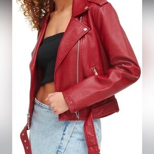 Levi's Women's Red Leather Jacket